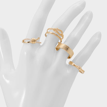 Knotta in Gold Clear Multi - Multi finger rings | Aldo Classic