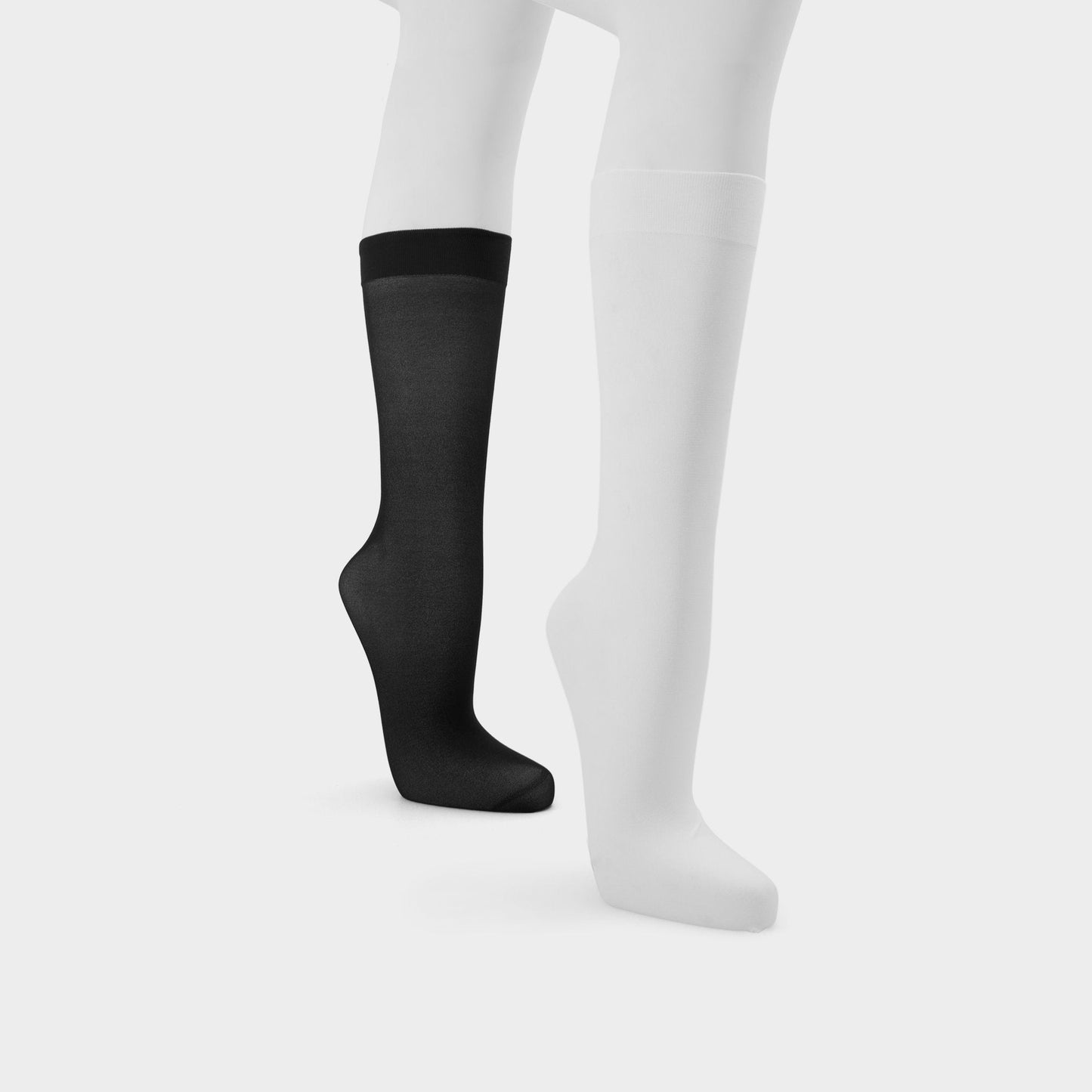 Sleekstep in Black White - Knee high socks | Aldo Classic