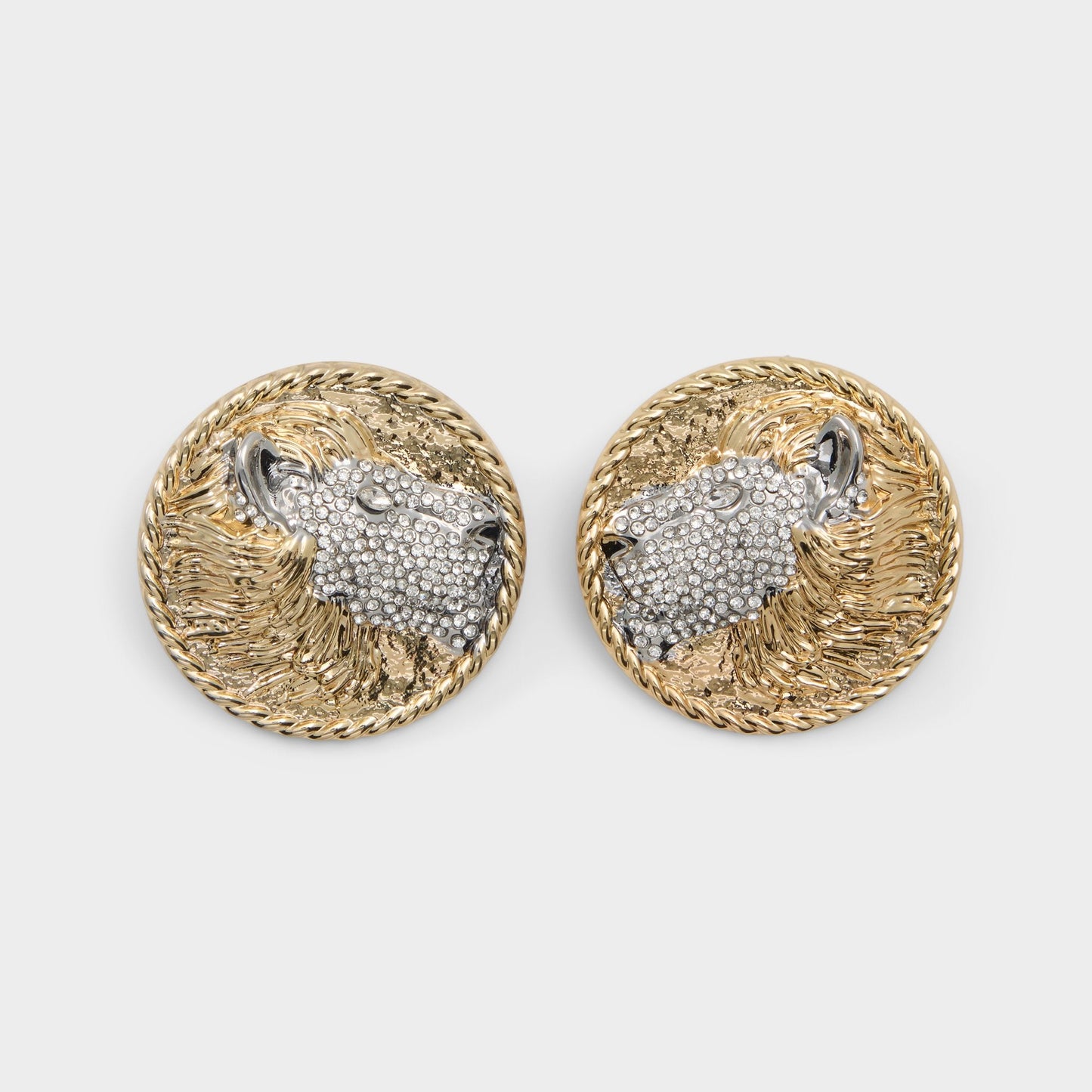 Lionesse in Gold Clear Multi - Button earrings | Aldo Signature