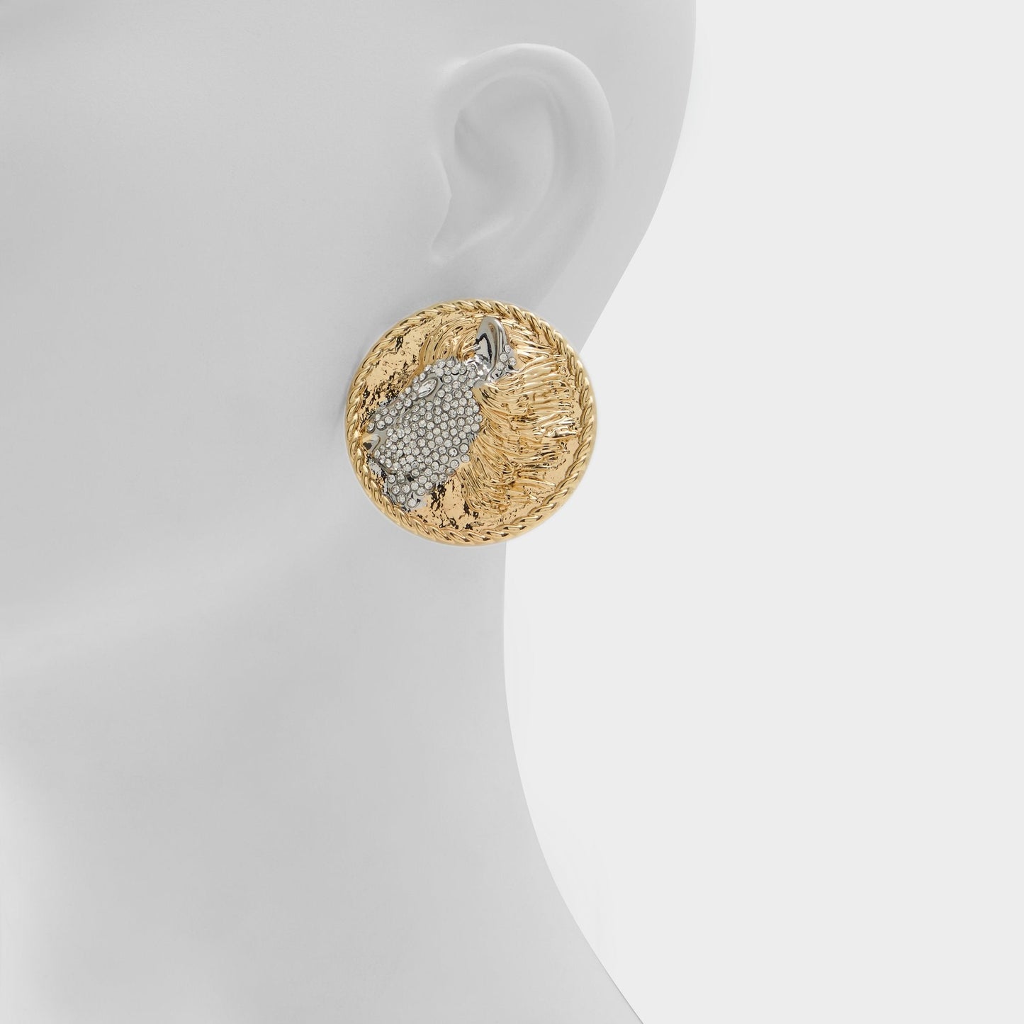 Lionesse in Gold Clear Multi - Button earrings | Aldo Signature