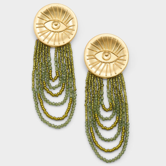 Eyeconic in Green - Chandelier earrings | Aldo Premium