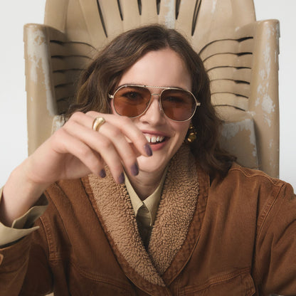 Frejja in Gold - Aviator sunglasses | Aldo Signature