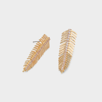 Feathers in Gold Clear Multi - Earrings | Aldo New
