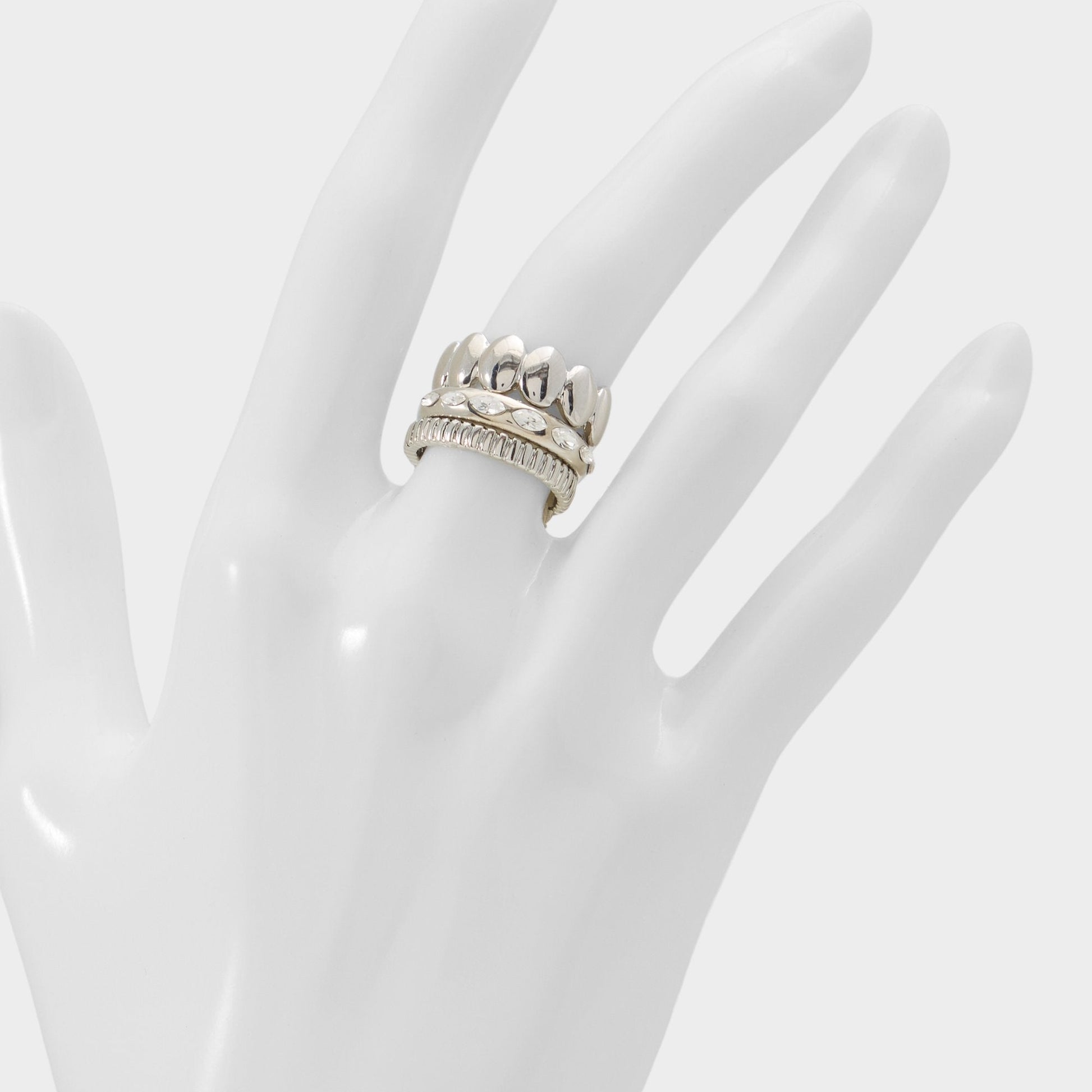 Bublle in Silver Clear Multi - Stackable rings | Aldo Featured