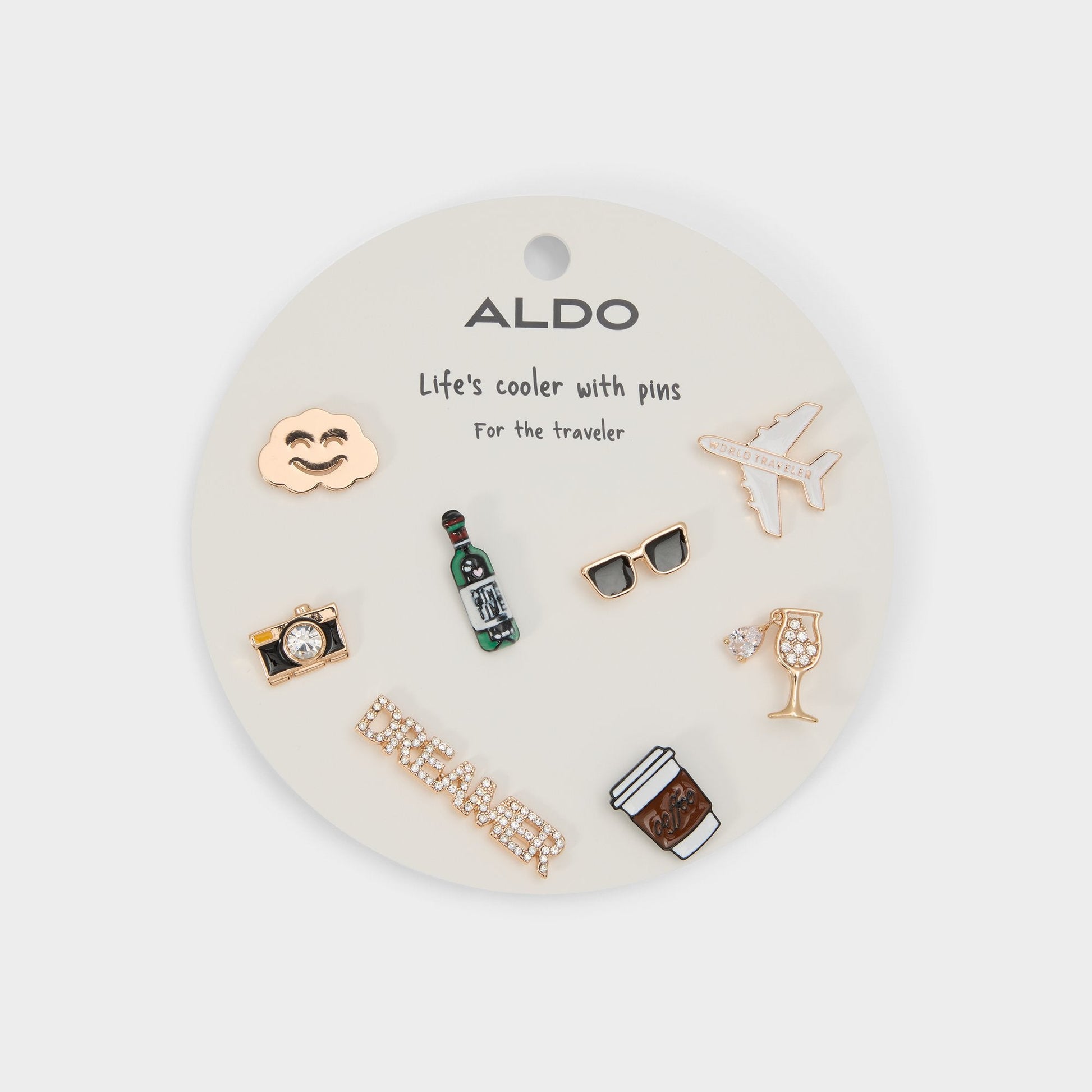 Traveler Gold/Clear Multi Women's Accessories - Decorative pins | Aldo Recommended
