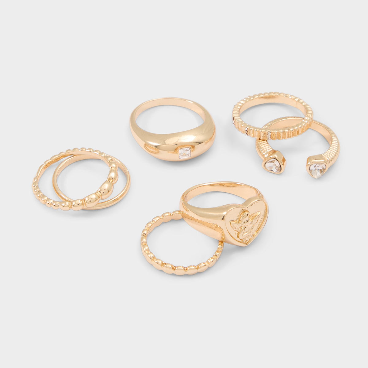 Anngellica in Gold Clear Multi - Multi-finger rings | Aldo Premium