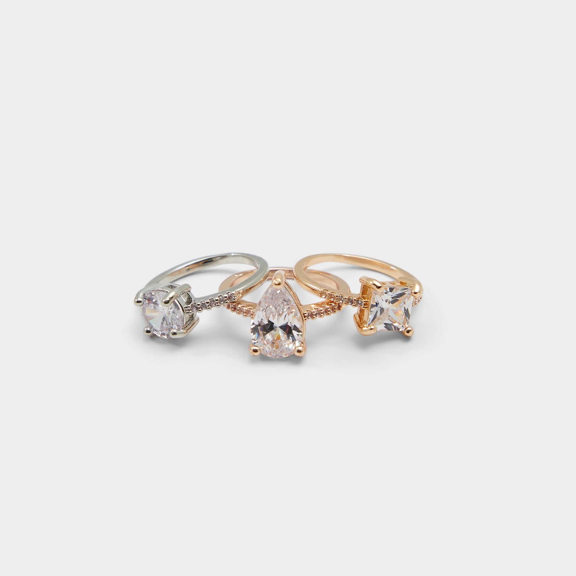 Alabridar Metallic Multi Women's Cubic Zirconia - Stackable rings | Aldo Recommended