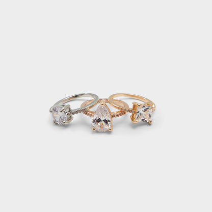 Alabridar Metallic Multi Women's Cubic Zirconia - Stackable rings | Aldo Recommended