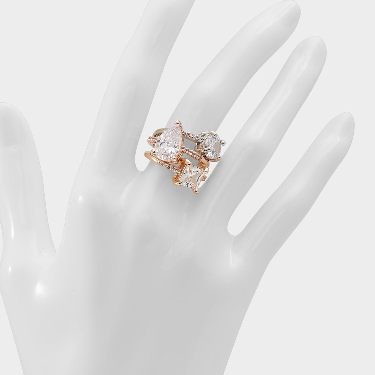 Alabridar Metallic Multi Women's Cubic Zirconia - Stackable rings | Aldo Recommended