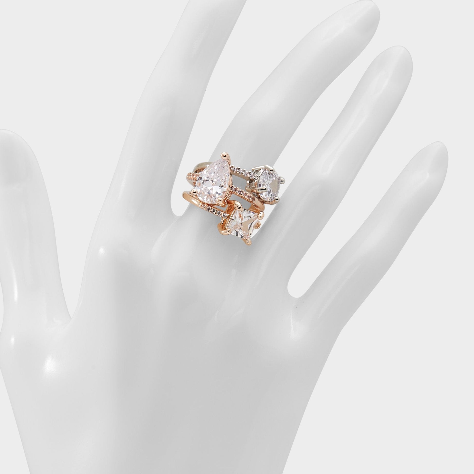 Alabridar Metallic Multi Women's Cubic Zirconia - Stackable rings | Aldo Recommended
