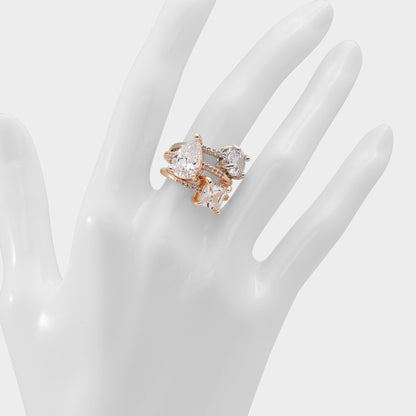 Alabridar Metallic Multi Women's Cubic Zirconia - Stackable rings | Aldo Recommended