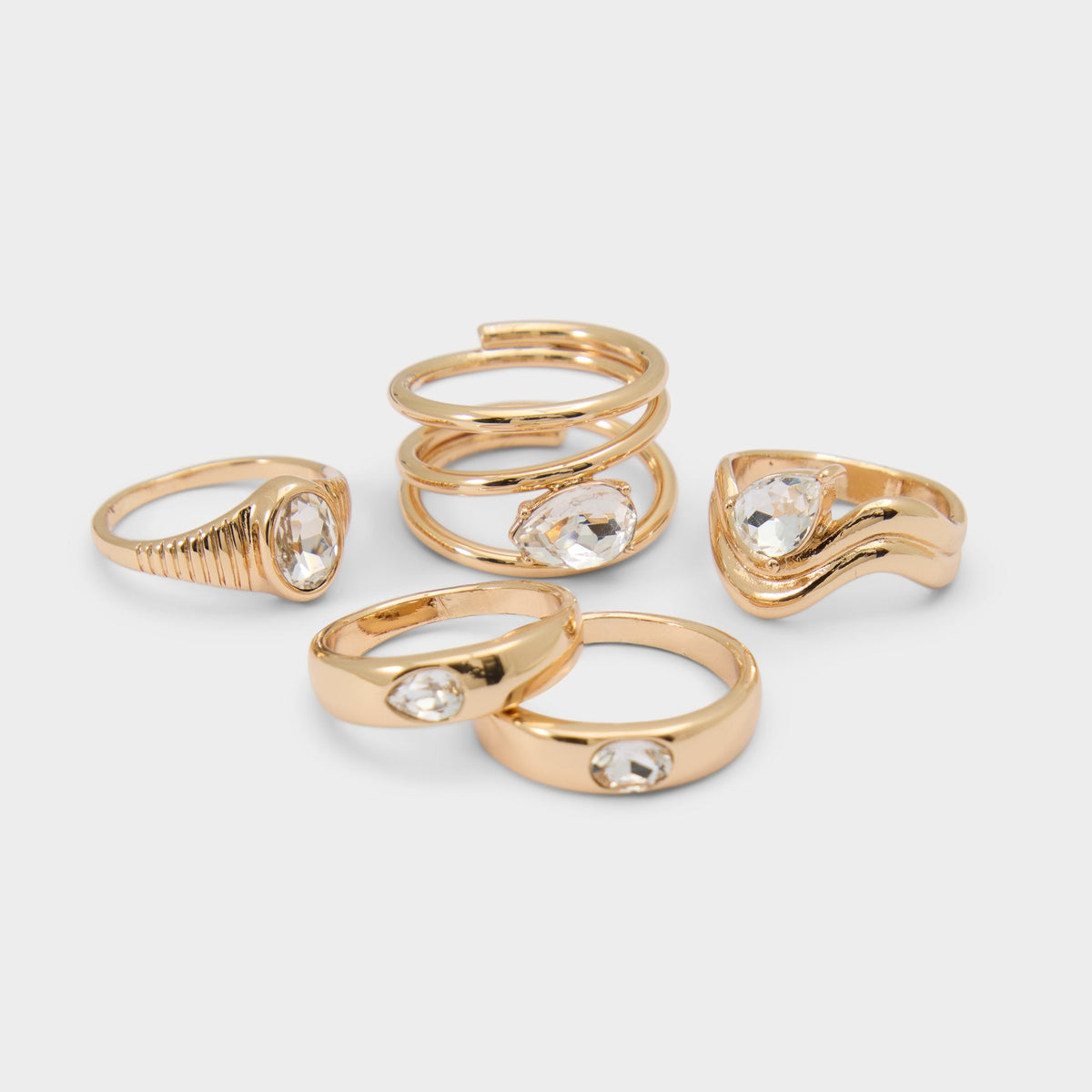 Abyweth in Gold Clear Multi - Multi finger rings | Aldo Popular