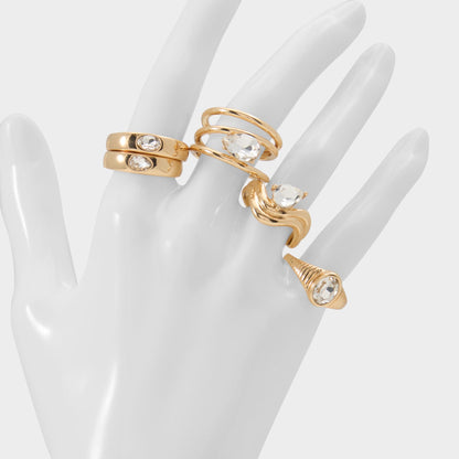 Abyweth in Gold Clear Multi - Multi finger rings | Aldo Popular