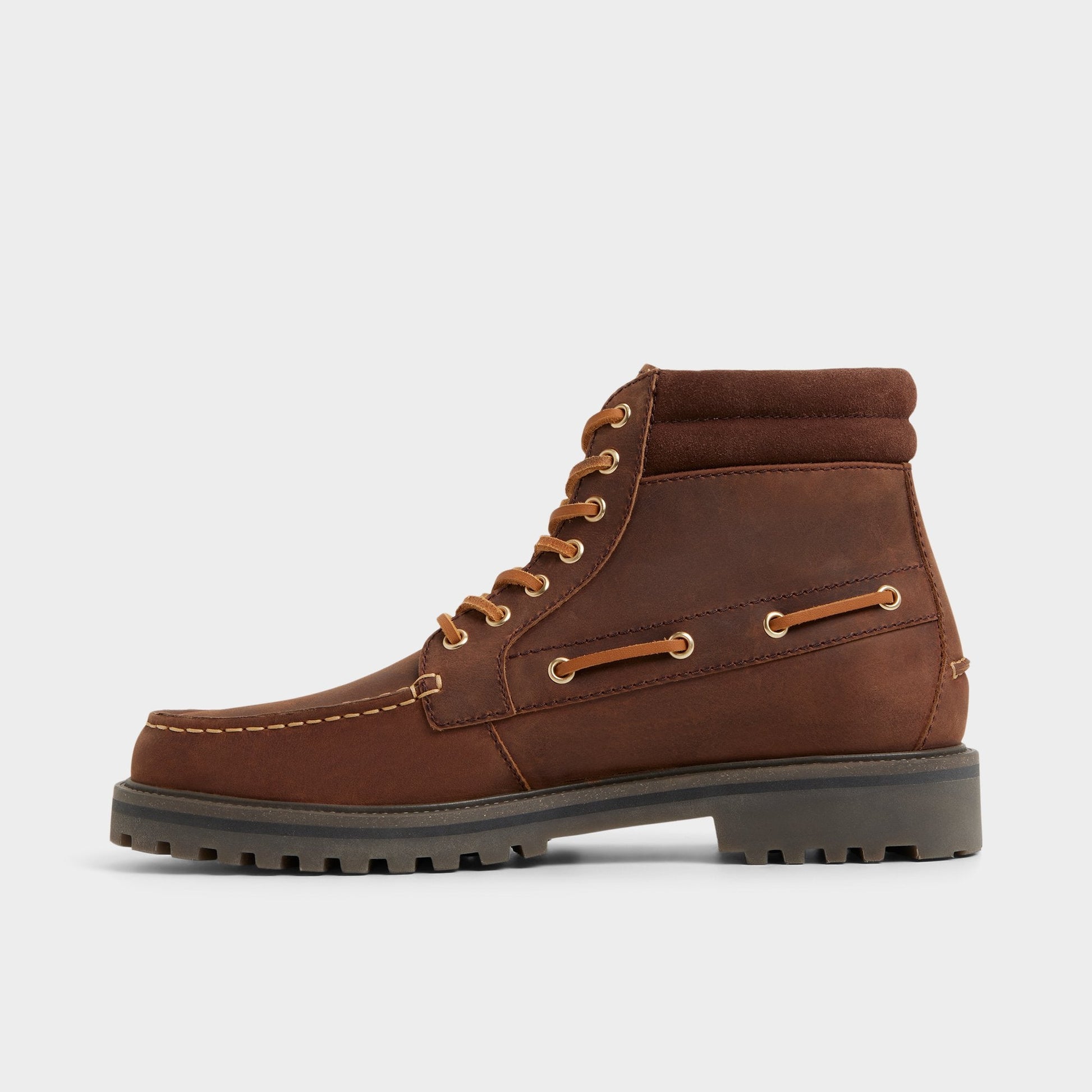 Farrell in Medium Brown - Combat boot, Lug sole | Aldo Essential