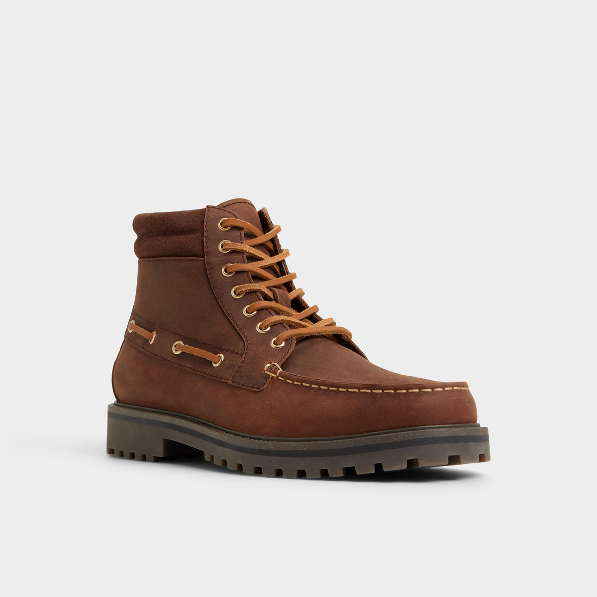 Farrell in Medium Brown - Combat boot, Lug sole | Aldo Essential