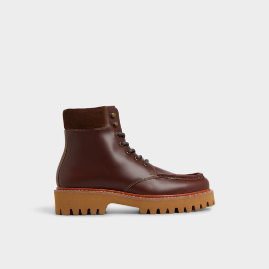 Grier in Medium Brown - Combat boot, Lug sole | Aldo Classic
