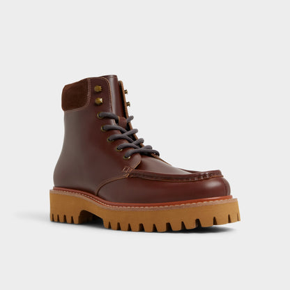 Grier in Medium Brown - Combat boot, Lug sole | Aldo Classic