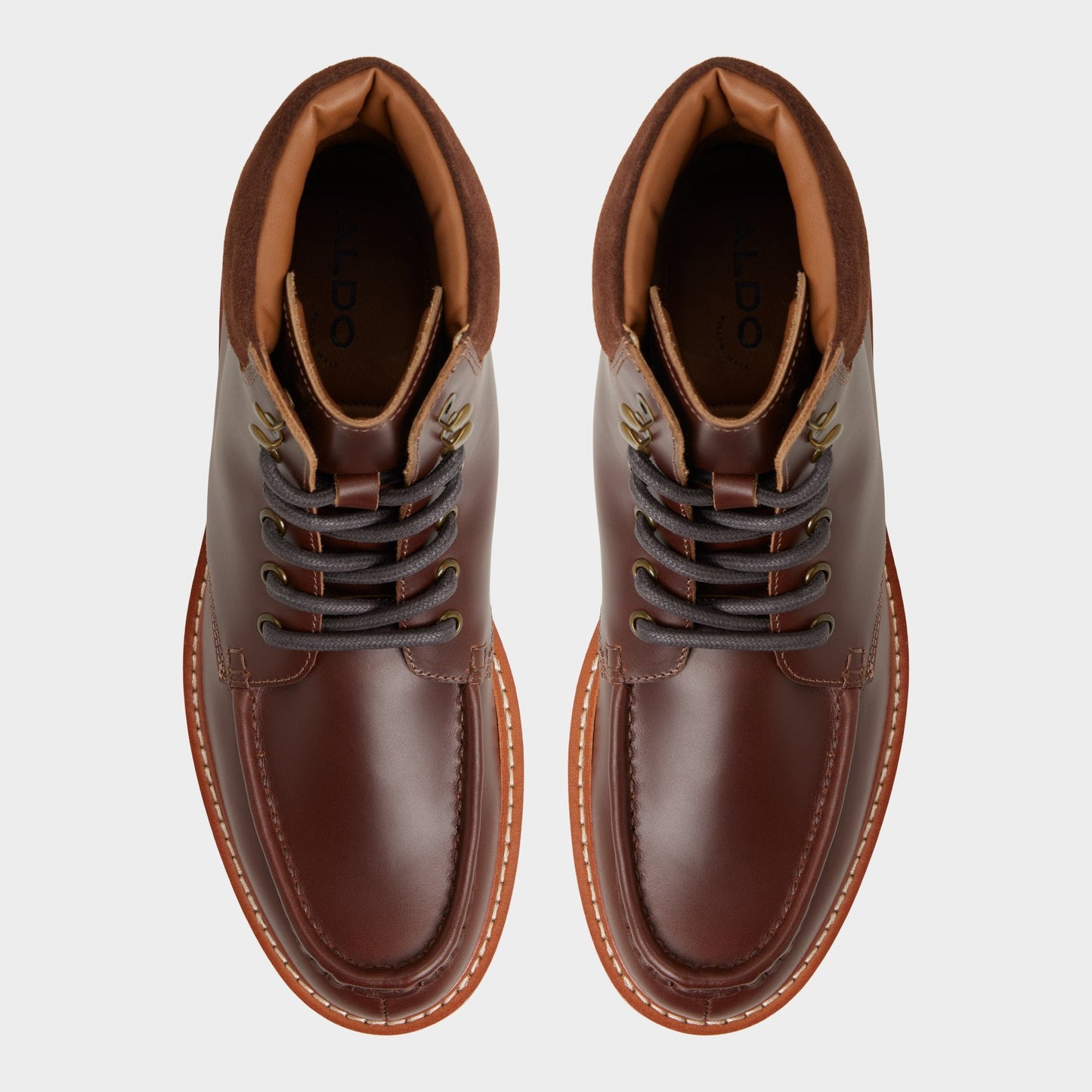 Grier in Medium Brown - Combat boot, Lug sole | Aldo Classic