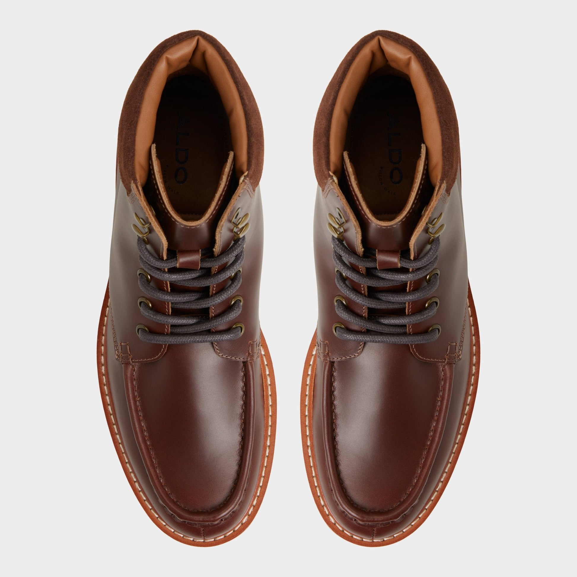 Grier in Medium Brown - Combat boot, Lug sole | Aldo Classic