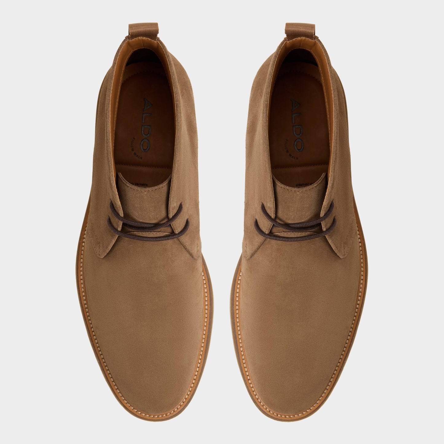 Jefrey Dark Brown Leather Suede Men's Chukka boots - Chukka boot | Aldo Essential