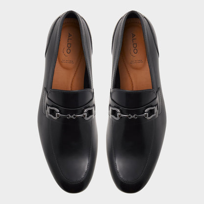 Marinho Open Black Leather Smooth Men's Dress Shoes - Loafer | Aldo Essential