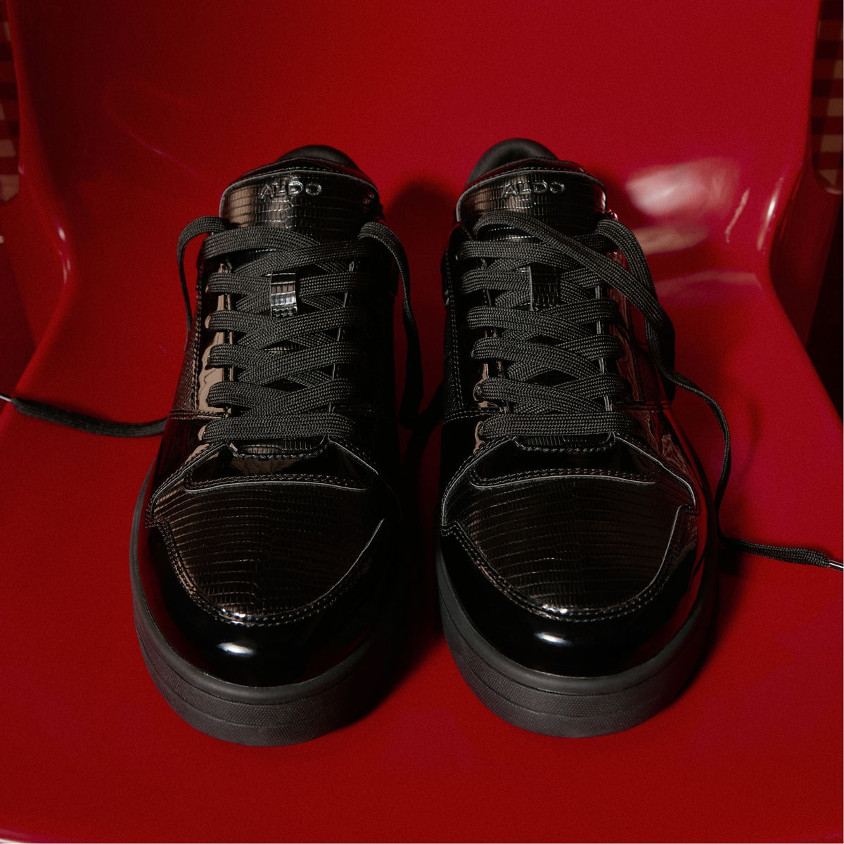 Zethan Black Synthetic Patent Men's Low top - Low top sneaker, Cup sole | Aldo Signature