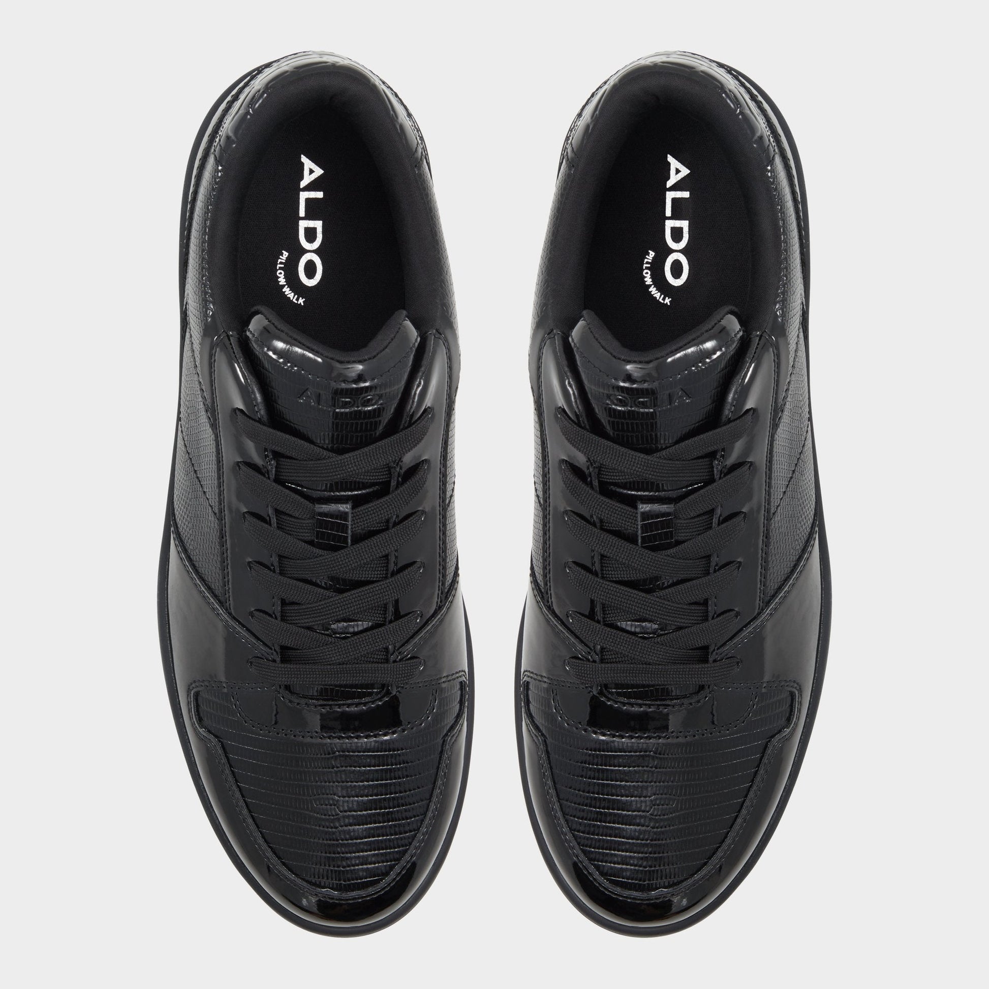 Zethan Black Synthetic Patent Men's Low top - Low top sneaker, Cup sole | Aldo Signature