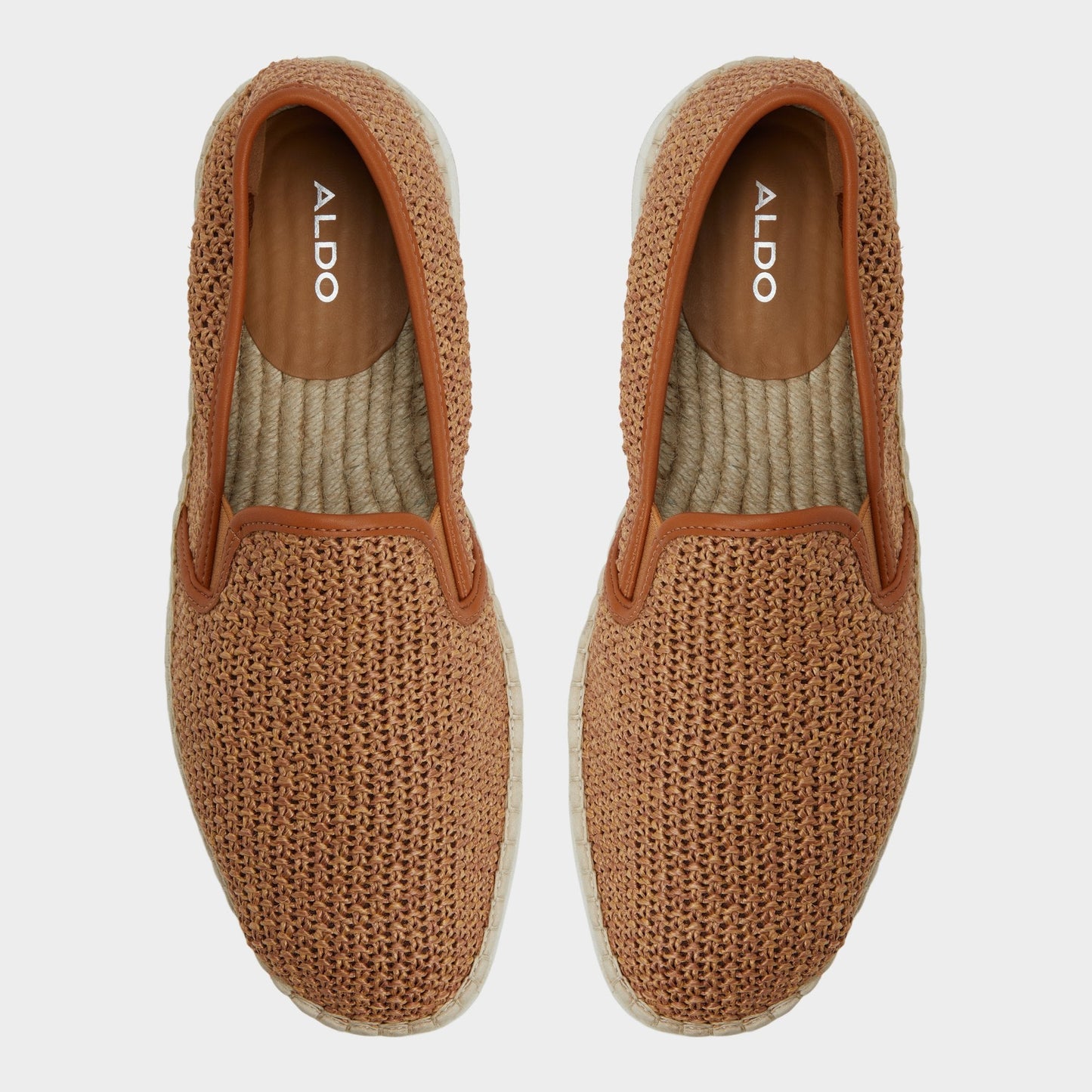 Johnney Cognac Textile Raffia Men's Espadrilles - Espadrille | Aldo Premium