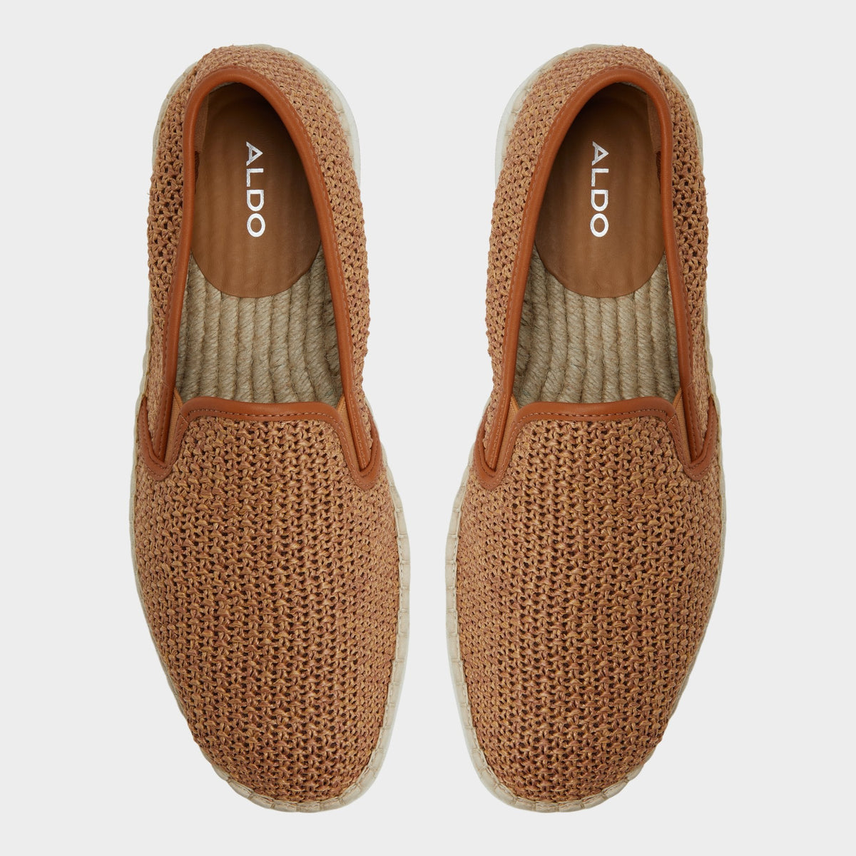 Johnney Cognac Textile Raffia Men's Espadrilles - Espadrille | Aldo Premium