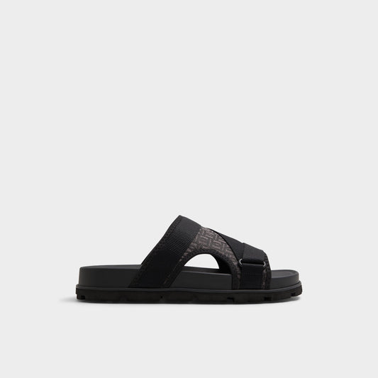 Deniels Open Black Men's Slides - Slide sandal | Aldo Signature
