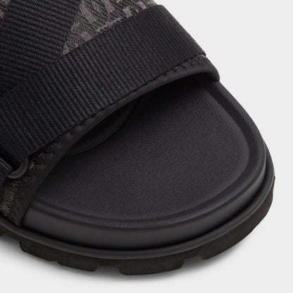 Deniels Open Black Men's Slides - Slide sandal | Aldo Signature