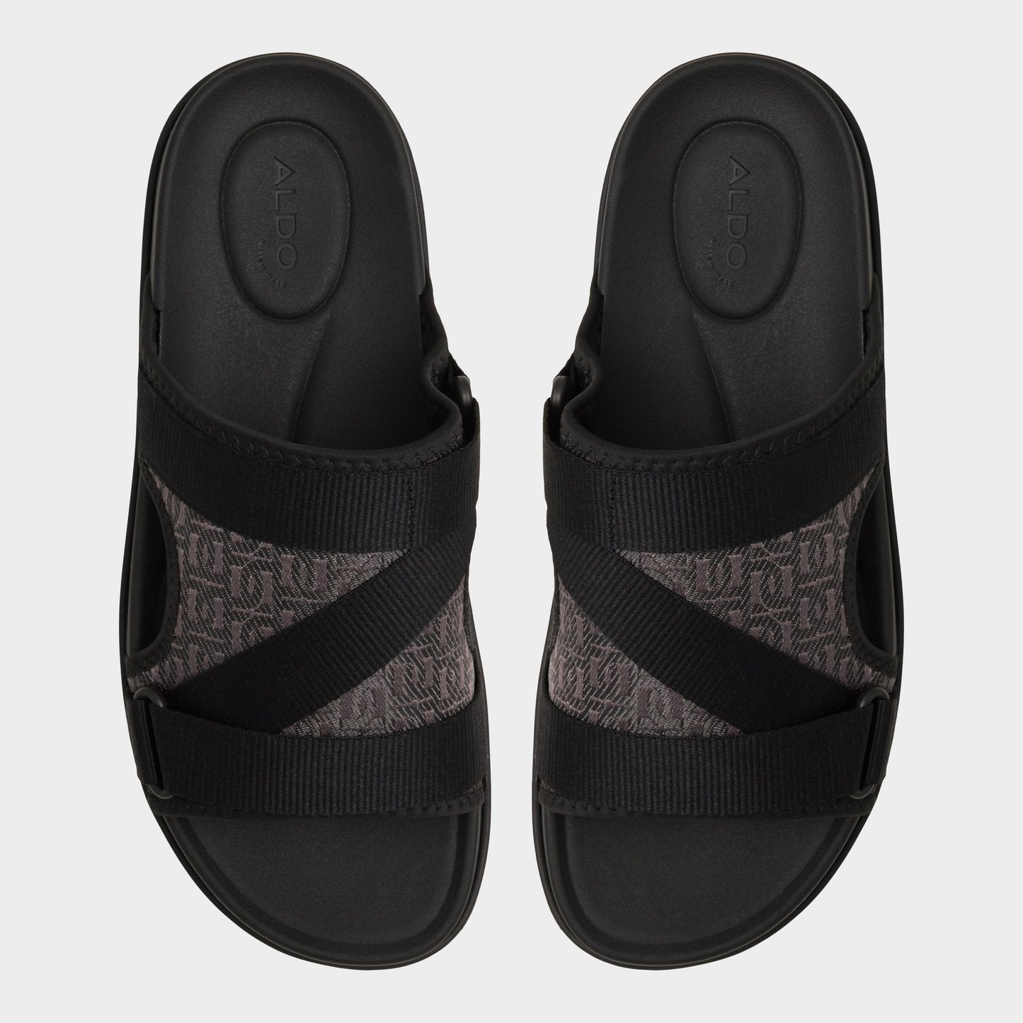Deniels Open Black Men's Slides - Slide sandal | Aldo Signature