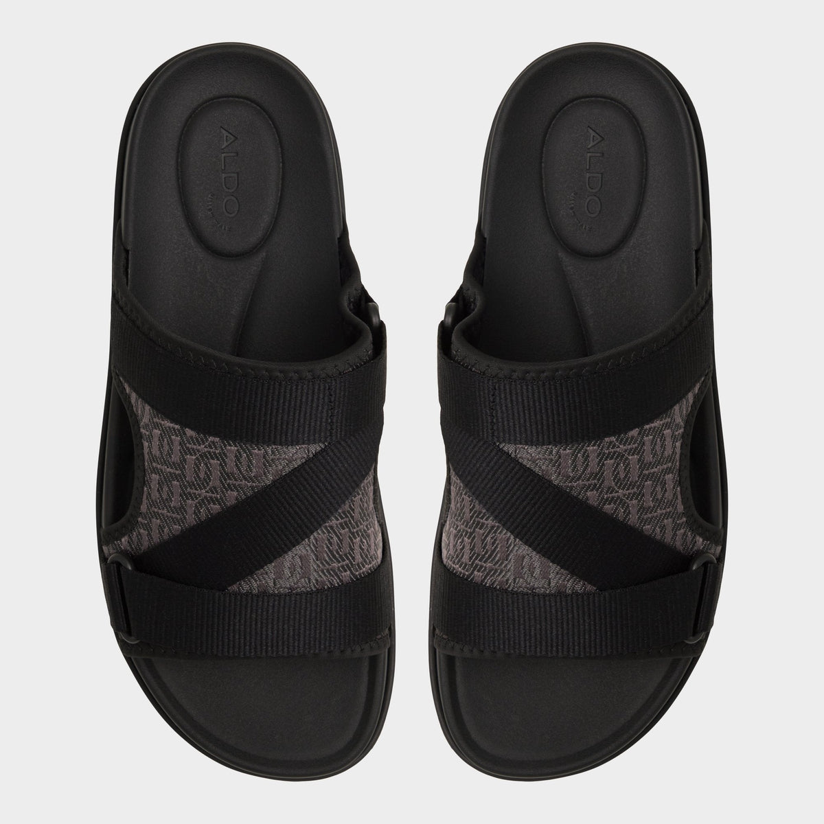 Deniels Open Black Men's Slides - Slide sandal | Aldo Signature