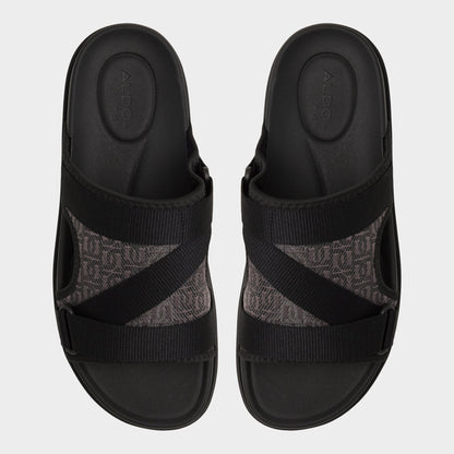 Deniels Open Black Men's Slides - Slide sandal | Aldo Signature