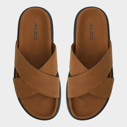 Marrin Cognac Men's Slides - Slide sandal | Aldo Exclusive