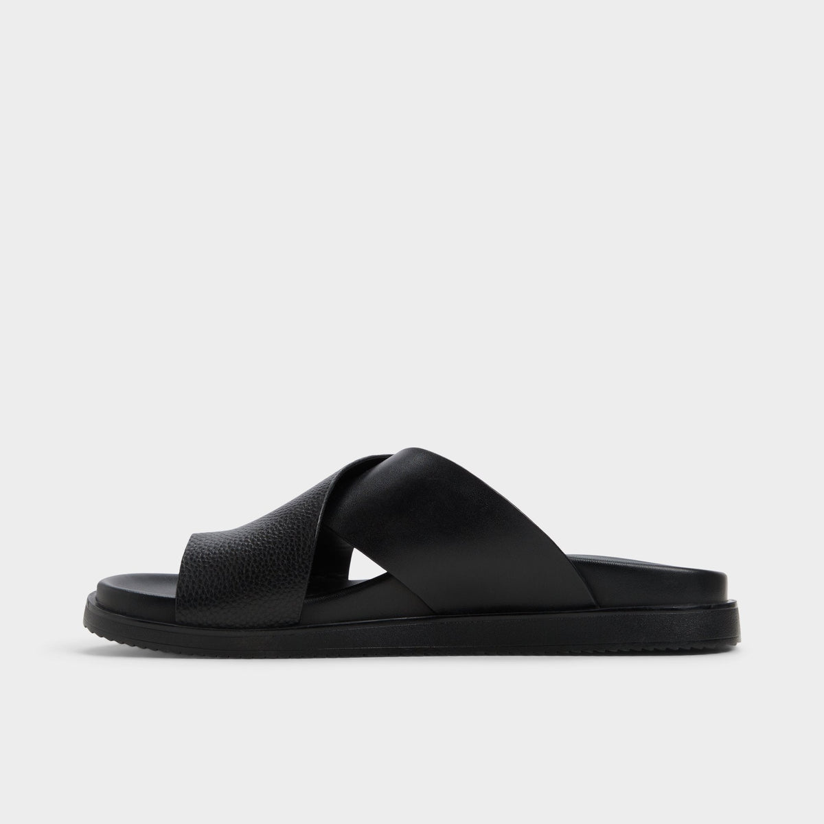 Darley Black Men's Sandals & Slides - Strappy flat sandal | Aldo Premium