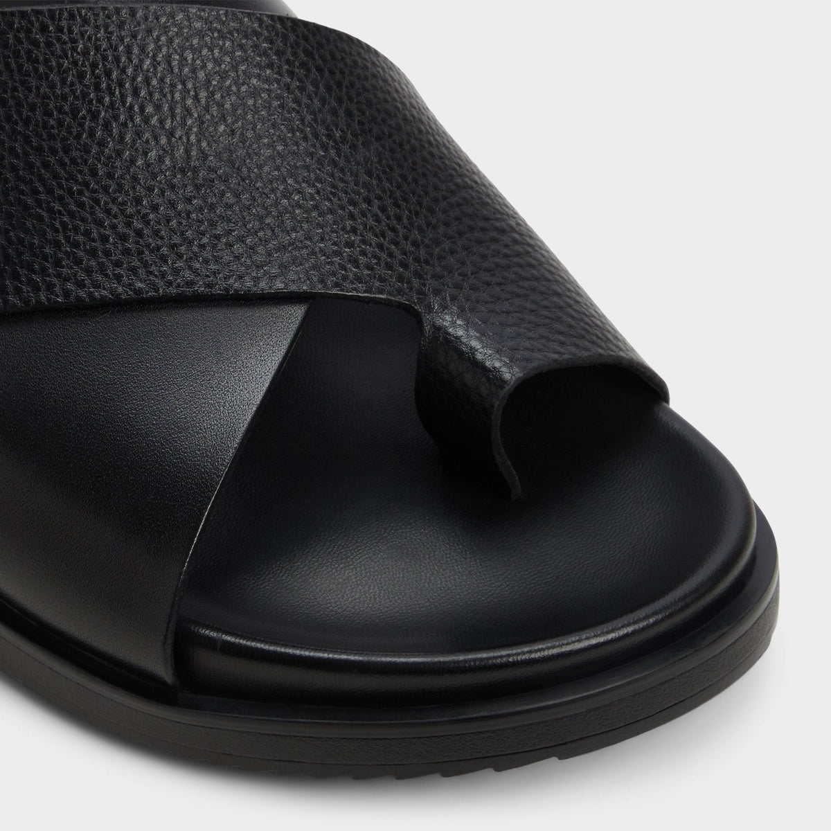 Darley Black Men's Sandals & Slides - Strappy flat sandal | Aldo Premium