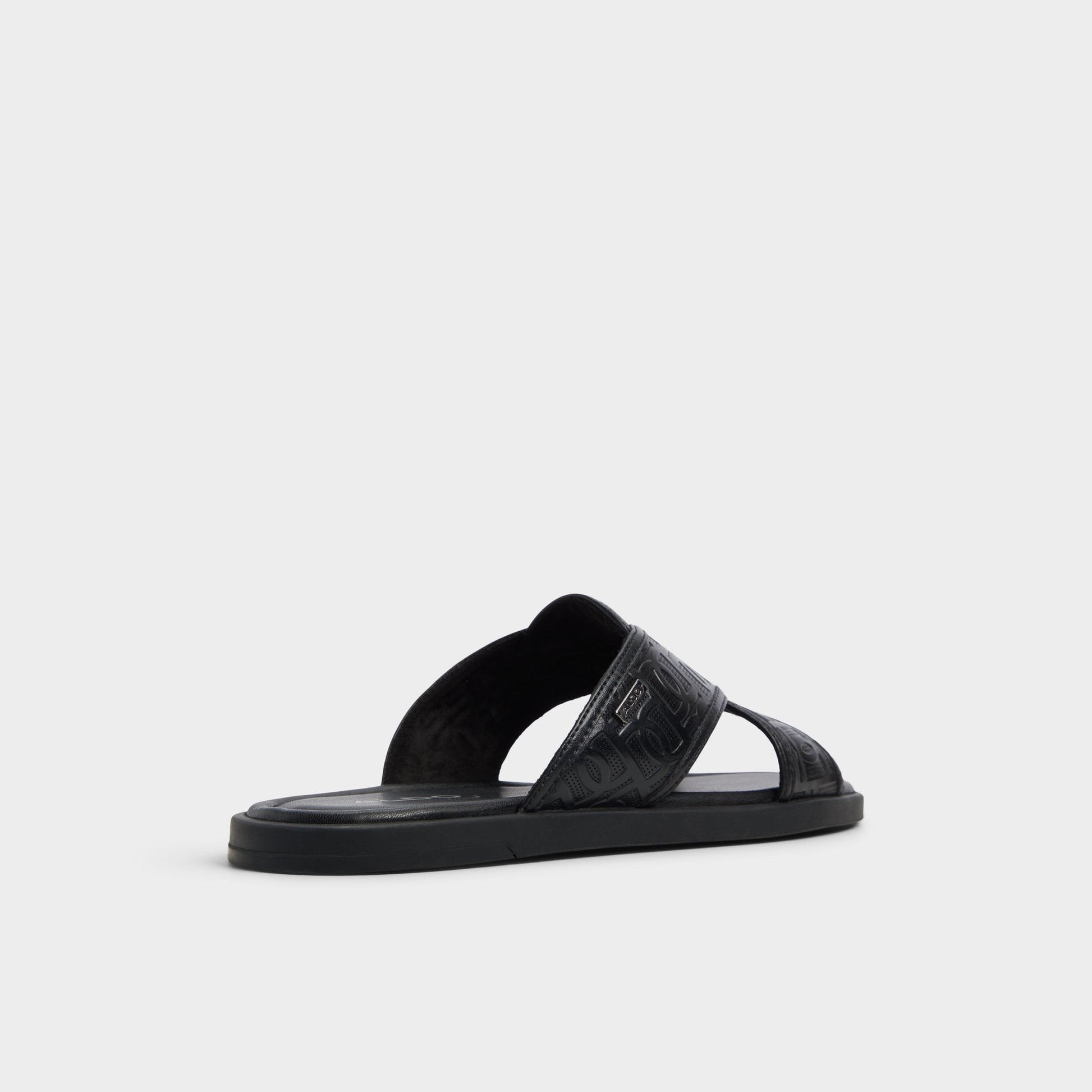 Olino Open Black Men's Slides - Slide sandal | Aldo New