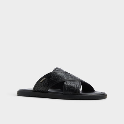 Olino Open Black Men's Slides - Slide sandal | Aldo New