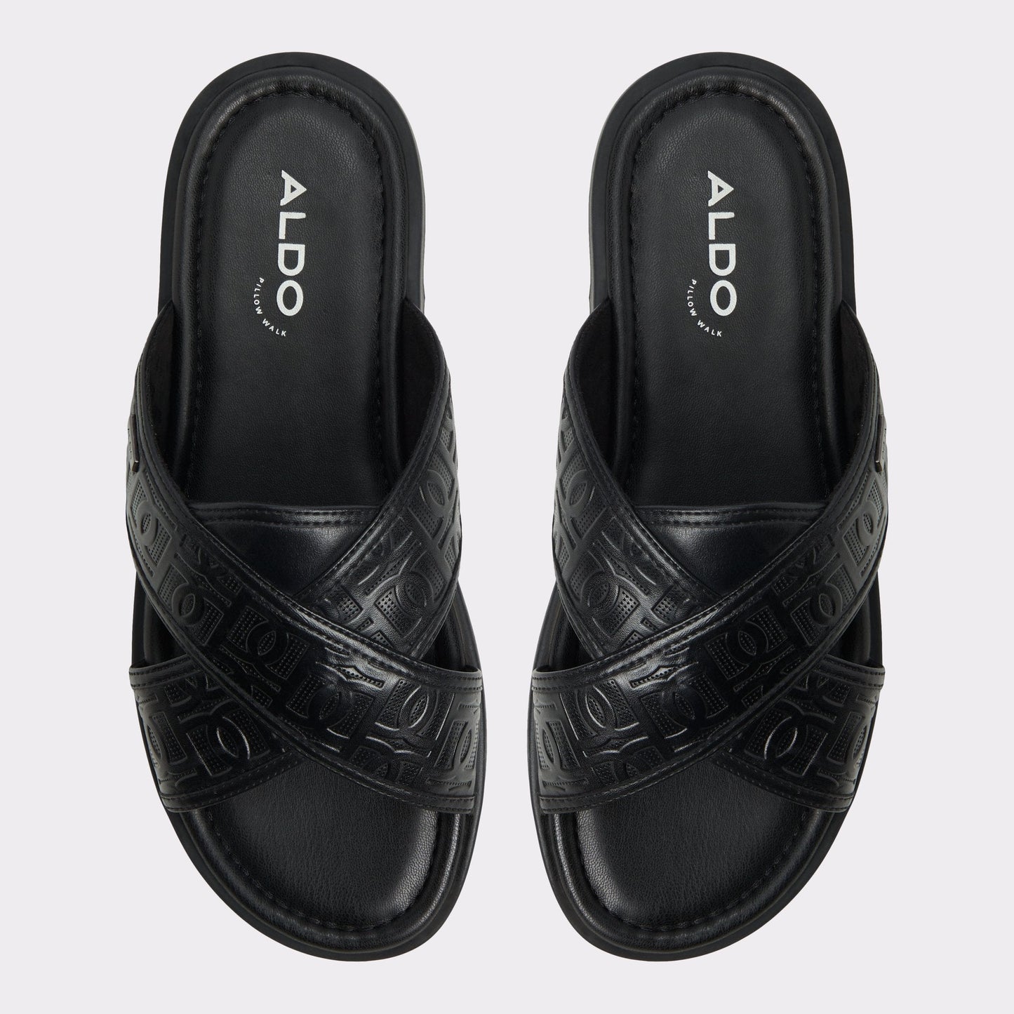 Olino Open Black Men's Slides - Slide sandal | Aldo New