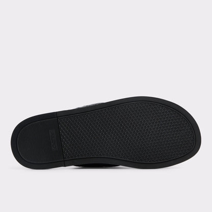 Olino Open Black Men's Slides - Slide sandal | Aldo New