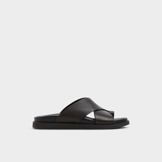 Darley Dark Brown Men's Sandals & Slides - Strappy flat sandal | Aldo Featured