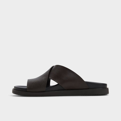 Darley Dark Brown Men's Sandals & Slides - Strappy flat sandal | Aldo Featured