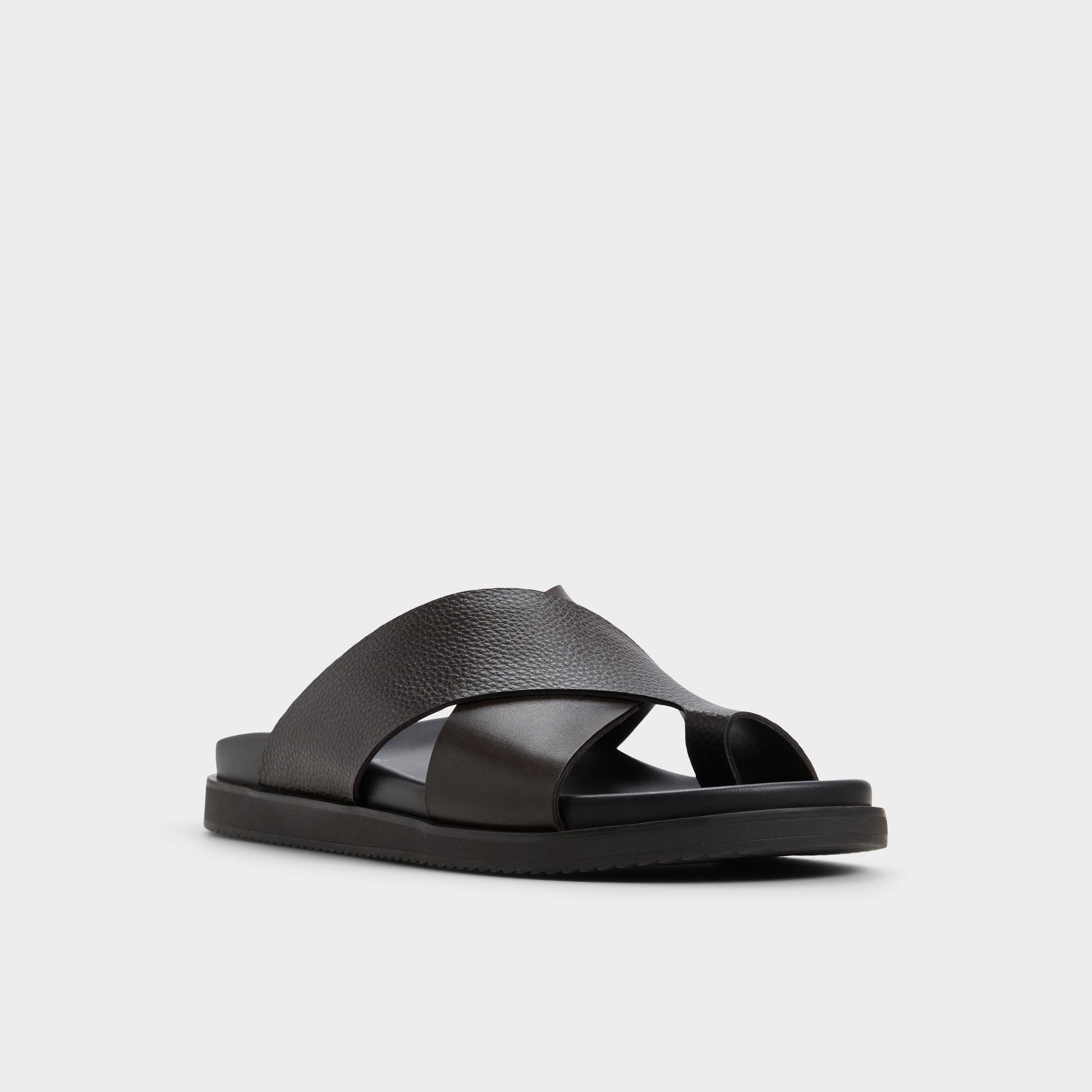 Darley Dark Brown Men's Sandals & Slides - Strappy flat sandal | Aldo Featured