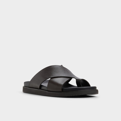 Darley Dark Brown Men's Sandals & Slides - Strappy flat sandal | Aldo Featured