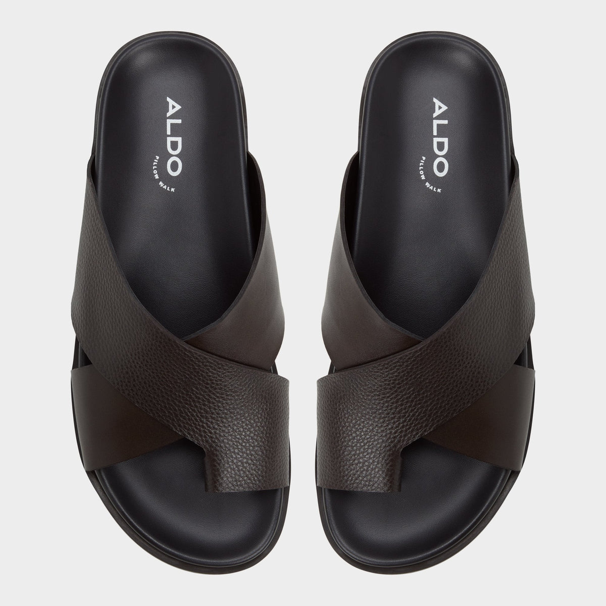 Darley Dark Brown Men's Sandals & Slides - Strappy flat sandal | Aldo Featured