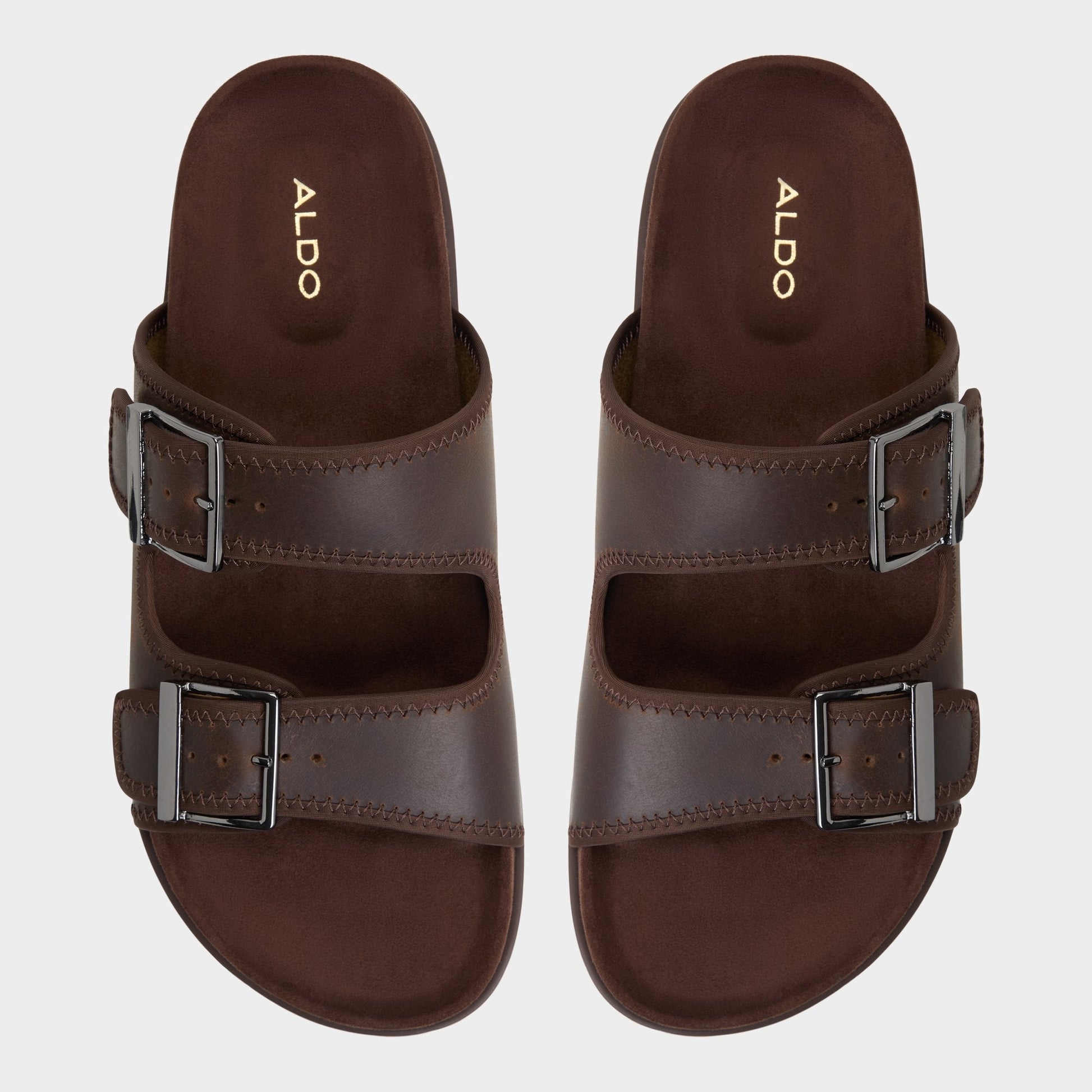 Sunnyside Dark Brown Men's Slides - Slide sandal | Aldo Exclusive