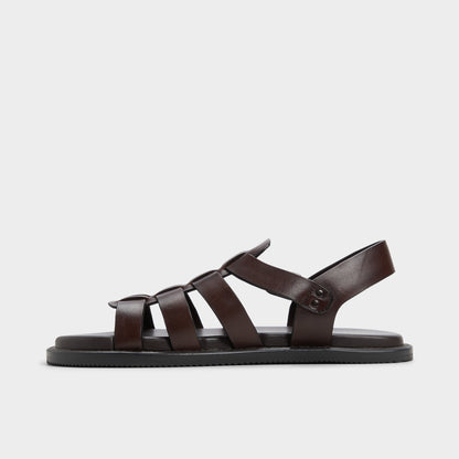 Warley Dark Brown Men's Sandals & Slides - Strappy flat sandal | Aldo Premium