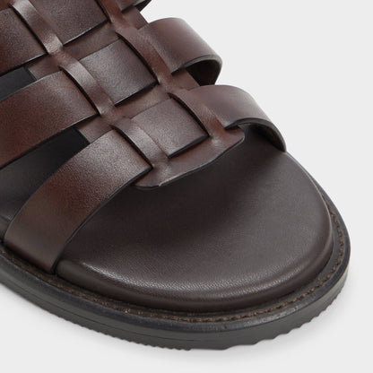 Warley Dark Brown Men's Sandals & Slides - Strappy flat sandal | Aldo Premium