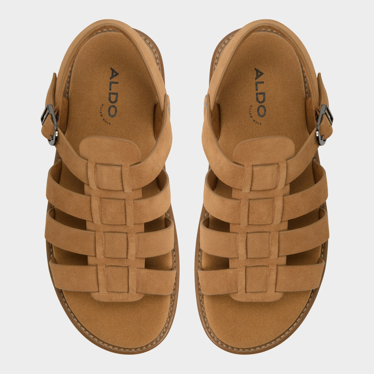 Warley Camel Men's Sandals & Slides - Strappy flat sandal | Aldo New